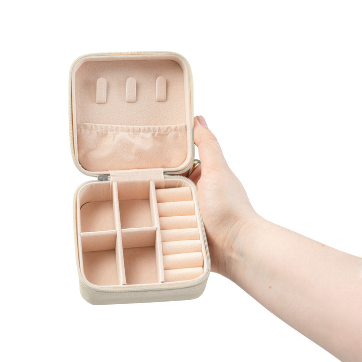 Elegant Travel Jewelry Case for Organizing Rings and Necklaces, Jewelry Organizer, Gift for Travelers, Travel Accessory
