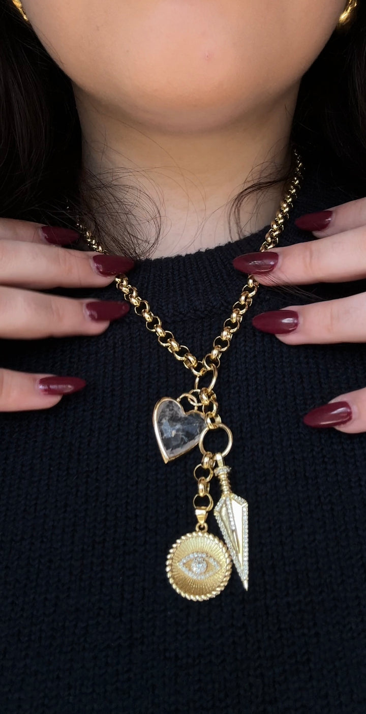 Powerful Manifestation Clear Quartz Mix Charms Necklace