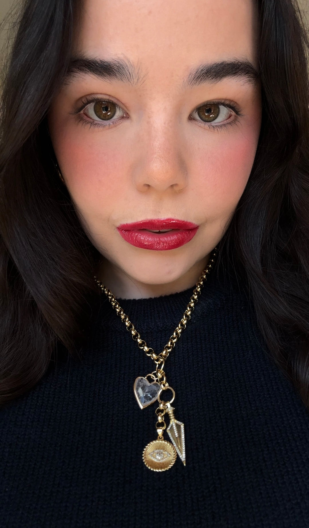 Powerful Manifestation Clear Quartz Mix Charms Necklace