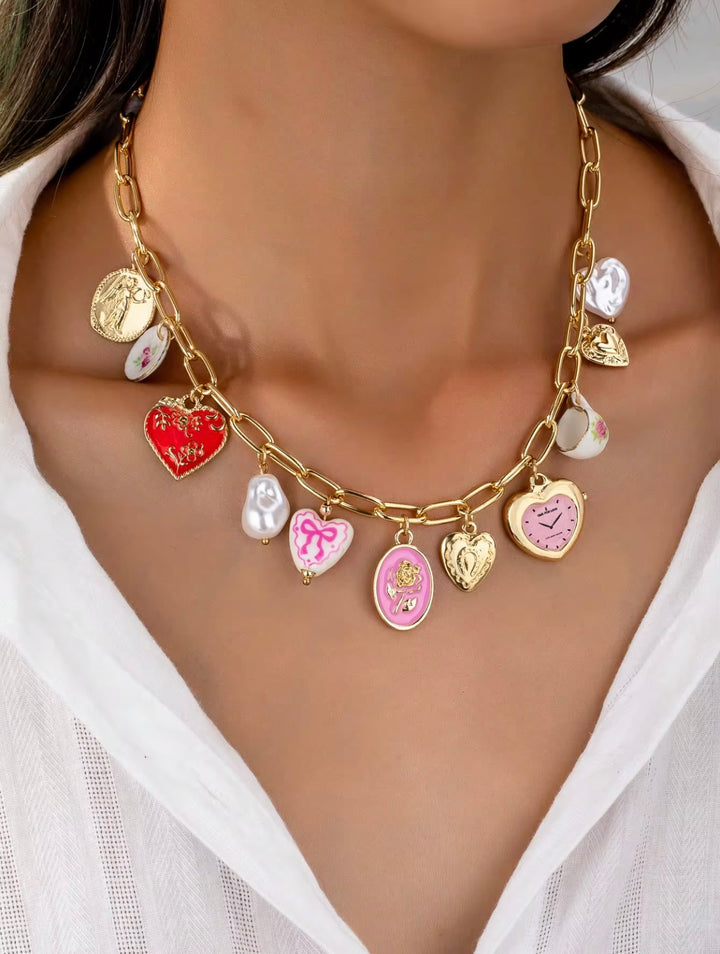 Soft Divine Feminine Charm Necklace