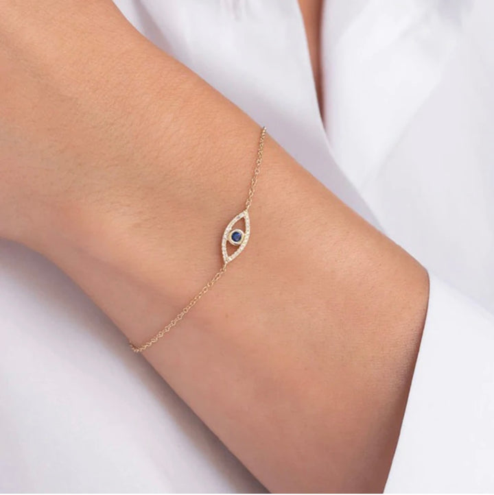 Evil Eye Sterling Silver Bracelet