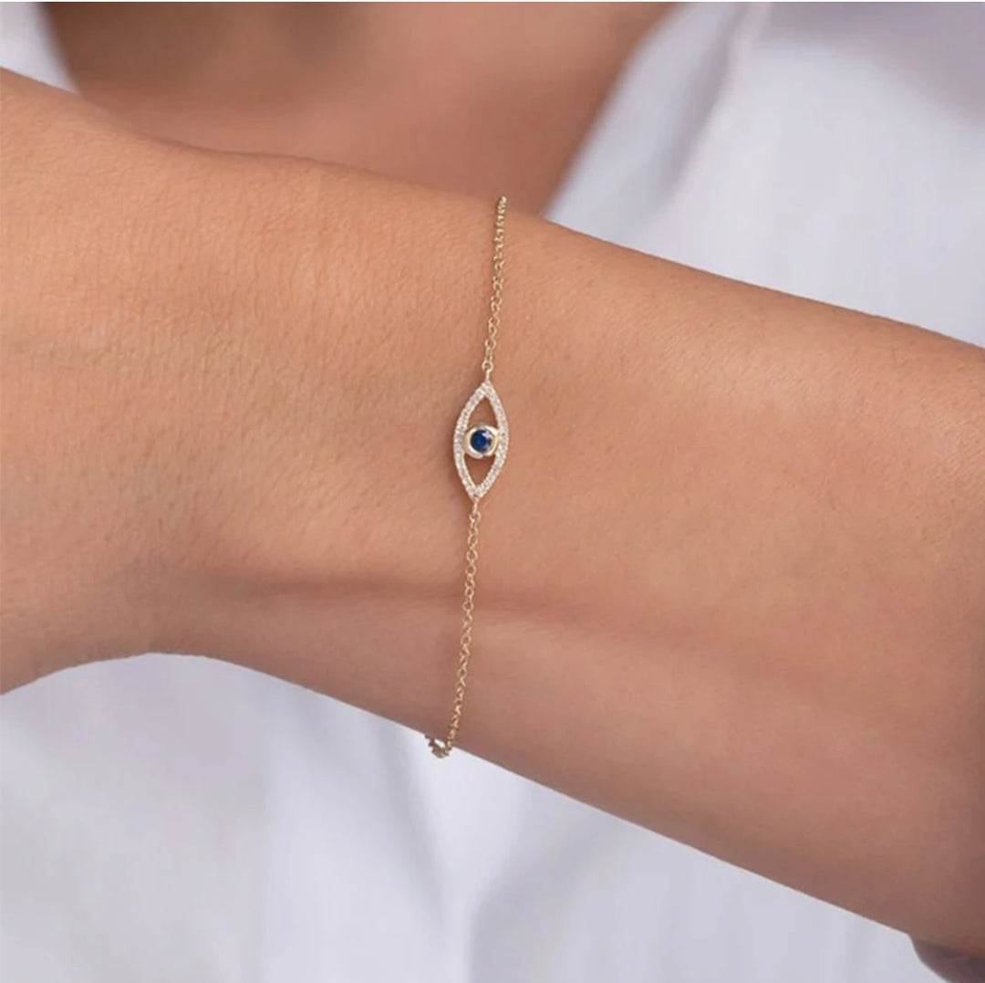 Evil Eye Sterling Silver Bracelet