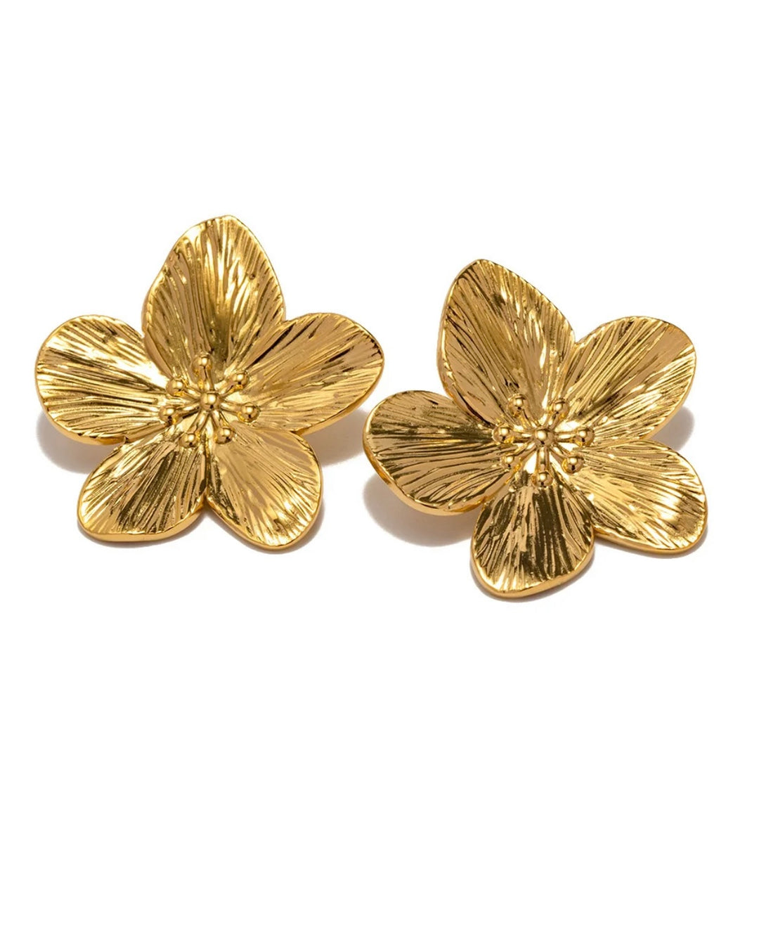 Vintage Gold Flower Studs