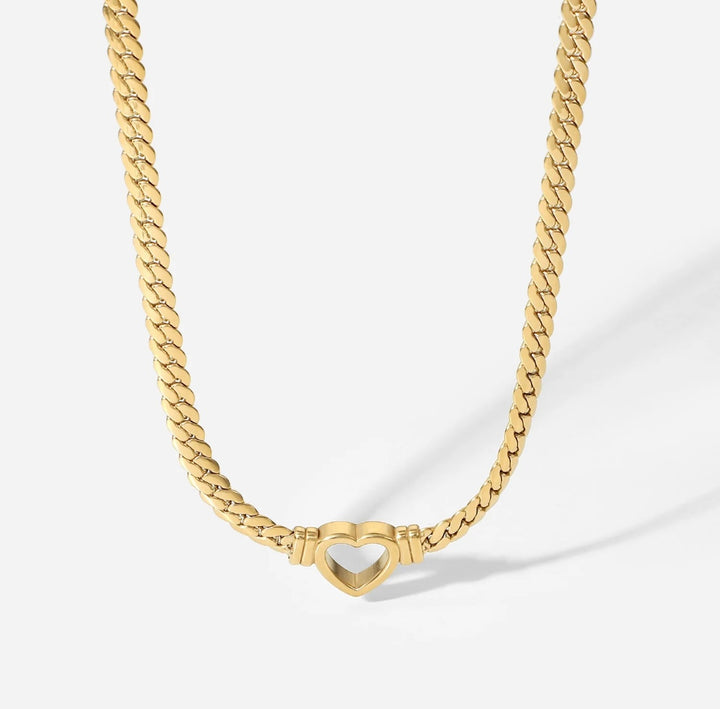 Trendy Heart Cuban Chain