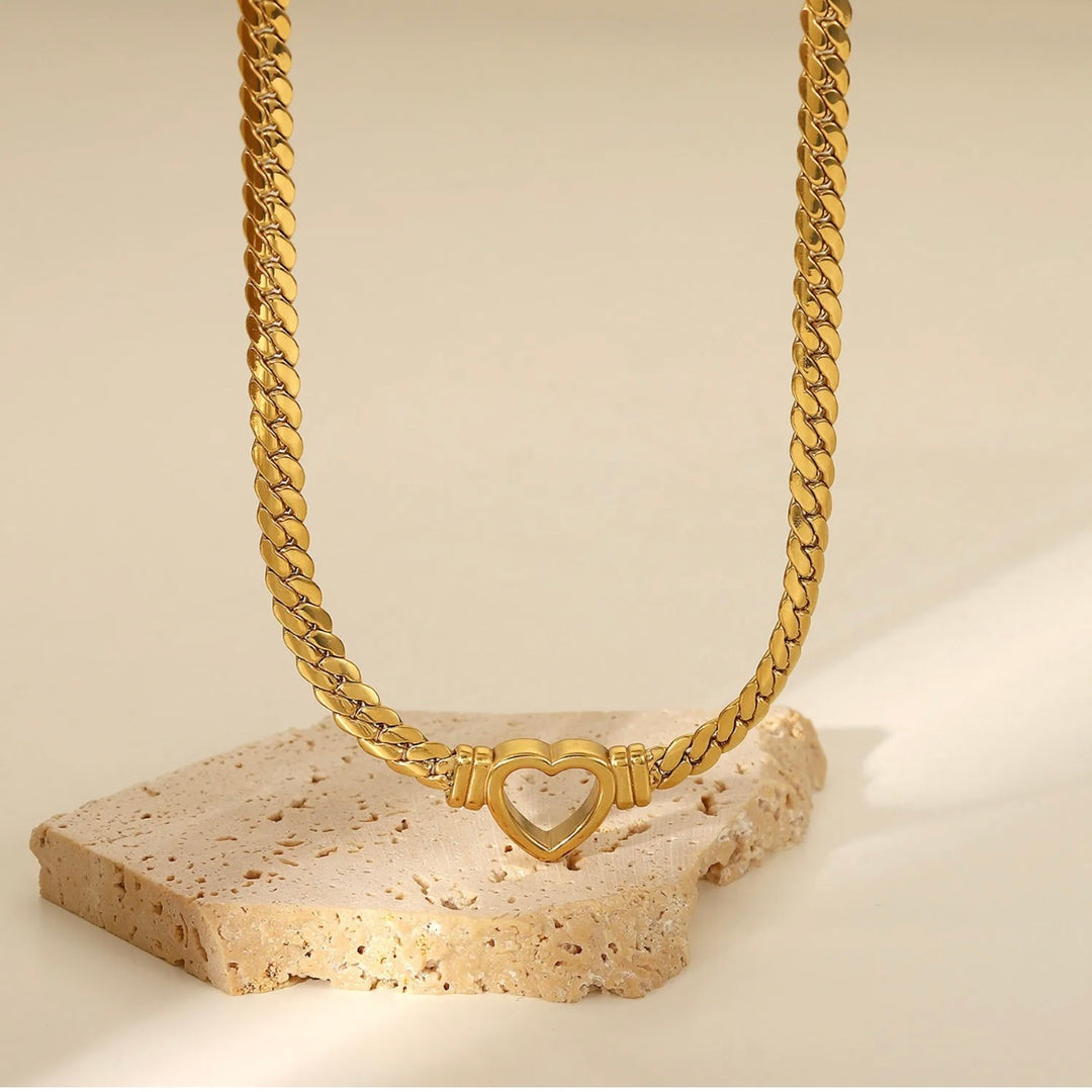 Trendy Heart Cuban Chain